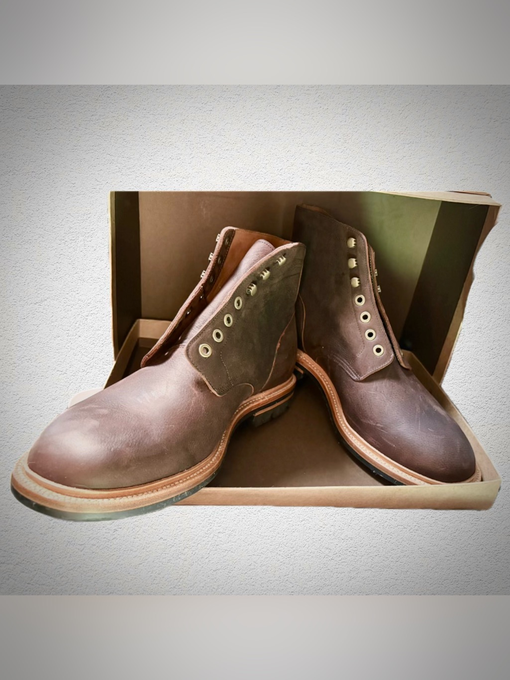 Grant Stone Diesel Boot Dark Burgundy Kudu 12 Ezz Wide New In Box — image 2 of 8